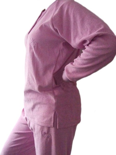 Damen schlafanzug frottee - frottee, gr