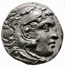 [Super EF!] ALEXANDER III DRACHM HERAKLES ZEUS SILVER GREEK 336-323 AD