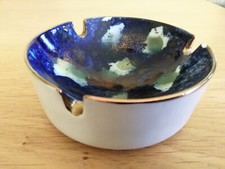 Wallendorf W 1764 DDR Koboltblau Aschenbecher Goldrand