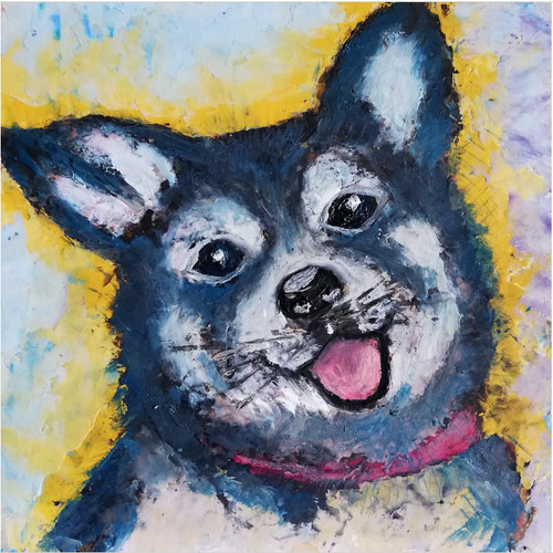 Hund öl gemälde - hund,