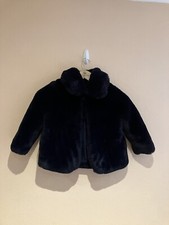 Jasper Conran dunkelblauer Kunstfellmantel für Mädchen Alter 5-6