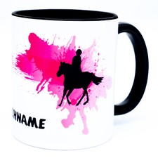 Pferde - Reiten Tasse Namen Reiterin Geschenk Reitlehrerin Trainer Zubehör Deko