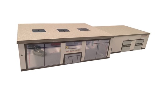 Autohaus mit werkstatt - ho/1:87,