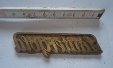 alte Druckerplatte Prägestempel DDR Messing Lautergold Lauter-bernsbach