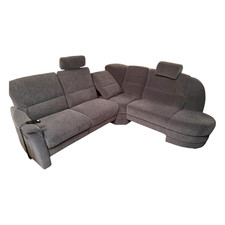 Arco Ecksofa 50003 Stoff Dana Stahl mit Relaxsessel und verschiedenen Funktionen