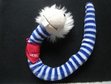 Blau-weiß gestreifter Wattwurm - MOIN - Kuscheltier - ca. 53cm