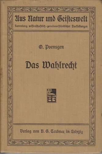 Das wahlrecht aus natur und - wahlrecht.,
