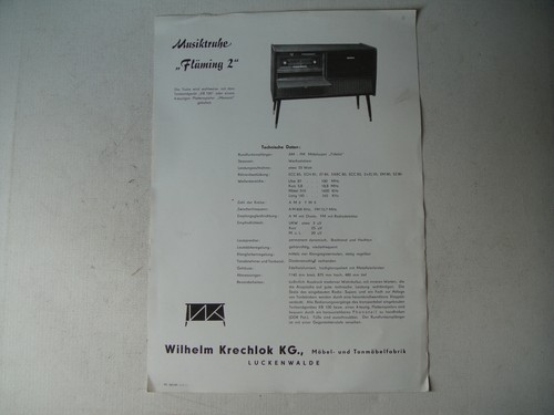 Prospekt ddr musiktruhe - ddr, "