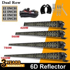6D 22" 32" 42" 52" LED Lichtleiste Arbeitsscheinwerfer Light Bar Offroad 4WD 12V