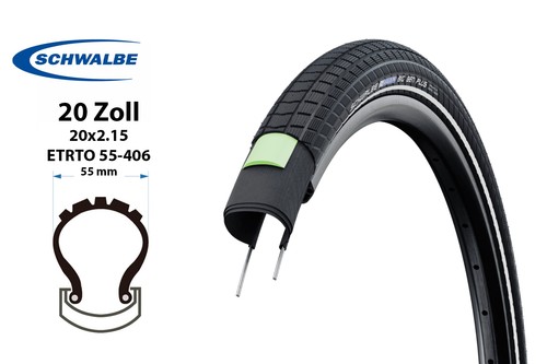 Zoll schwalbe reifen big - reifen,