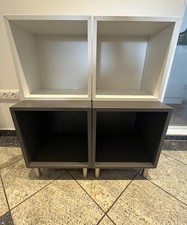 Ikea Eket Nachtschränkchen 2er Set  Kombi Weiß Grau Mit Füßen