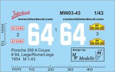 Porsche 356A Coupe Carrera Panamericana Rally 1954 Nr.64 1/43 48x11mm