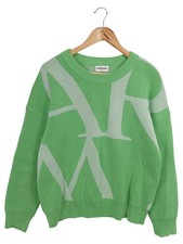 Armedangels Damen Pullover S 36 Grün Baumwolle Grafik Logo