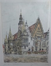 Schöne alte Farbradierung