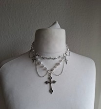 Kette Perlen Collier Gothic