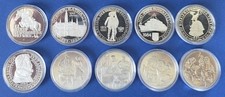ÖSTERREICH * 10 x 500 Schilling Münzen 925er SILBER in Kapsel aus 1983-2001 6xPP