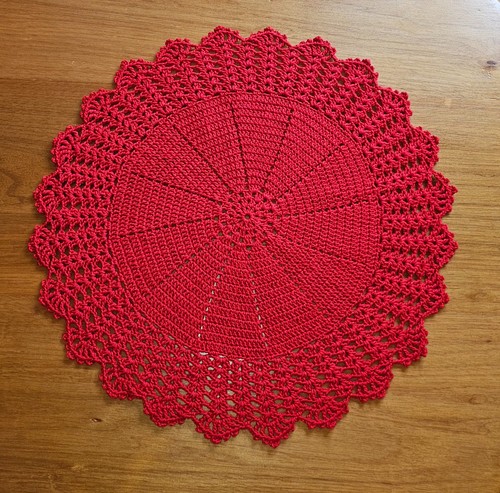 Deckchen tischset rot - rot,