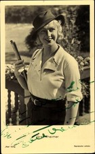 Ak Schauspielerin Gretl Theimer, Portrait, Hut, Autogramm - 4144643