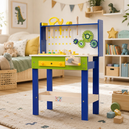 Baby vivo kinderwerkbank - kinderwerkbank, holz