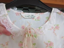 POMPADOUR Nachthemd Spitze Batist vintage GR 44 - 46 rosa, weiß Neu