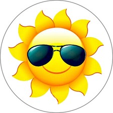 10cm Auto-Aufkleber Sonne
