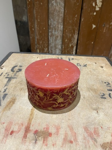Große rote runde stumpenkerze - große,