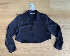 ZARA Bluse Gr. L Schwarz *NEU