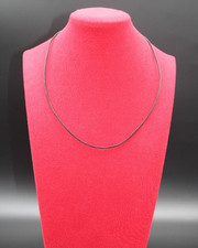 Halskette Damenkette Frauenkette Herrenkette Männerkette Kunstlederkette schwarz