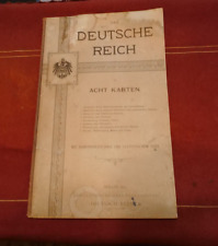 DAS DEUTSCHE REICH IN ACHT KARTEN Atlas 1895 antik, gut erhalten !!! ansehen !!!