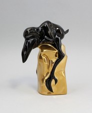 9942435 Porzellan Figur betrunkener Rabe Degli Gold Wagner & Apel H15cm