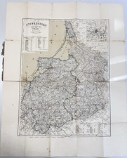 Antike Landkarte Ostpreussen gez. F. Handke Verlag C. Flemming Glogau um 1850