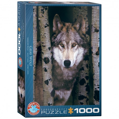 Puzzle gray wolf - gray, 1000