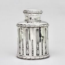 Paris: Teedose aus Silber, Louis XVI Stil, Lorbeer, Klassizismus, tea caddy