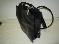 Damen Vintage Struktur Leder Handtasche 26x26cm Schulter Tasche Karneval Theater