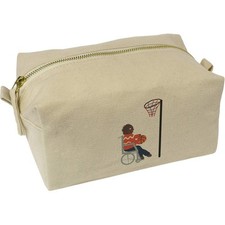 Kulturtasche / Schminkkoffer aus Canvas "Netzball spielen im Rollstuhl" (CS00036924)
