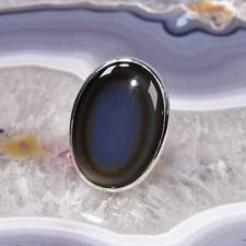 Regenbogenobsidan Ring, 925er