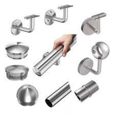 Edelstahl Handlauf Treppengeländer 42,4 Wandhandlauf Geländer Halterung Treppe