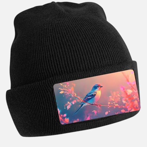 Schwarze beanie mütze - mütze, mit
