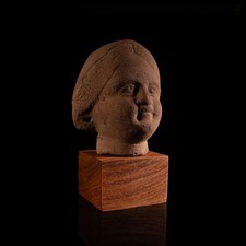 Ägyptischer Terrakottakopf eines Mädchens