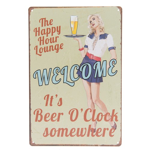 Blechschild welcome beer - "welcome",