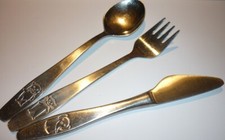 DDR  Kinder Besteck ABS  rostfrei freie Auswahl Teddy, Elefant, Katze