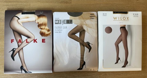 Drei schwarze netzstrumpfhosen - schwarze,