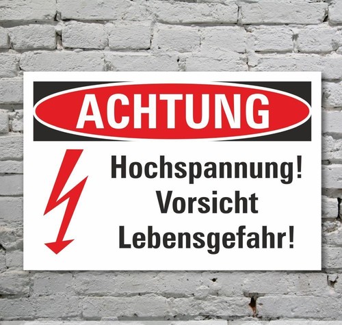 Schild achtung vorsicht - achtung,