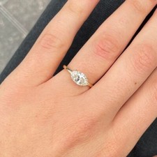 14K Gelbgold Verlobungsring