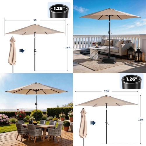 Sonnenschirm 230cm 270cm - sonnenschirm,