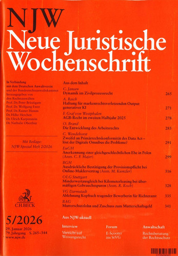 Njw 2026 neue - njw, juristische