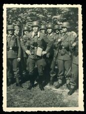 Oberfeldwebel mit Kartentasche Stahlhelm Fernglas - Wehrmacht - WK2 Foto 7x10cm