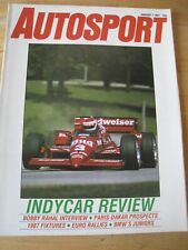 AUTOSPORT JAN 1987 BOBBY RAHAL