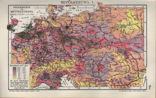 Landkarte map 1910