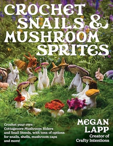 Crochet snails and mushroom - snails,